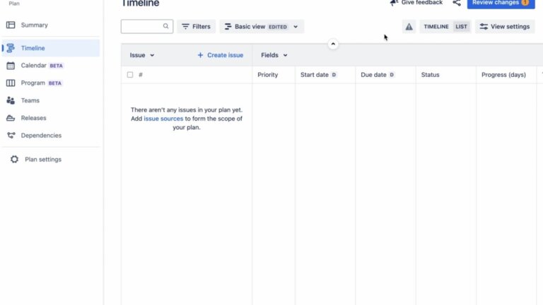 Creating a Project Plan in Jira