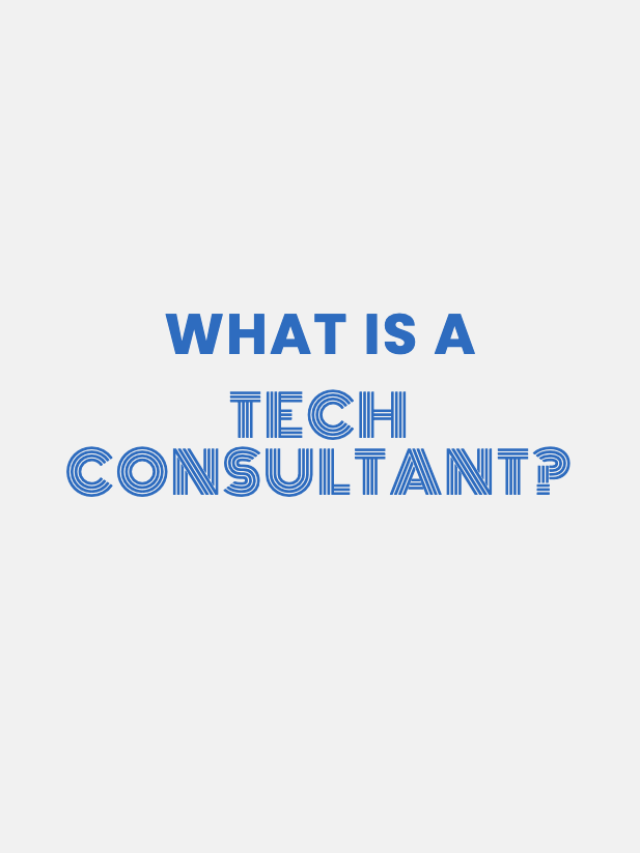 What is a Tech Consultant?