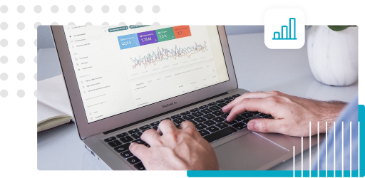 Data Engineering Services 1 A person analyzing business metrics on a laptop screen.